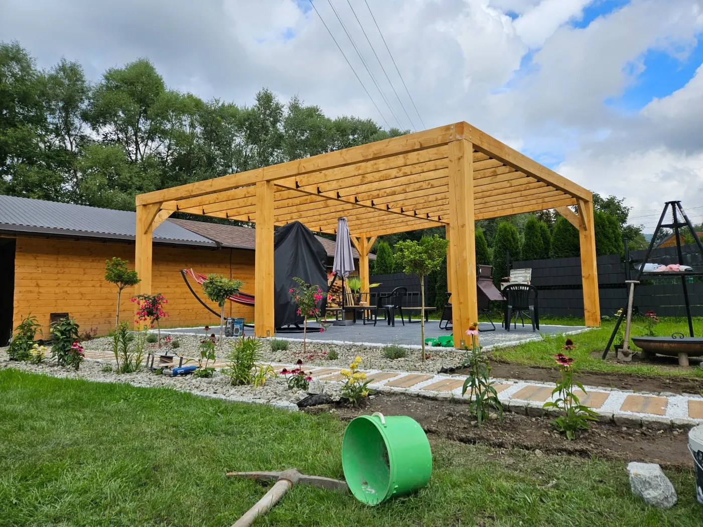 Taras i pergola