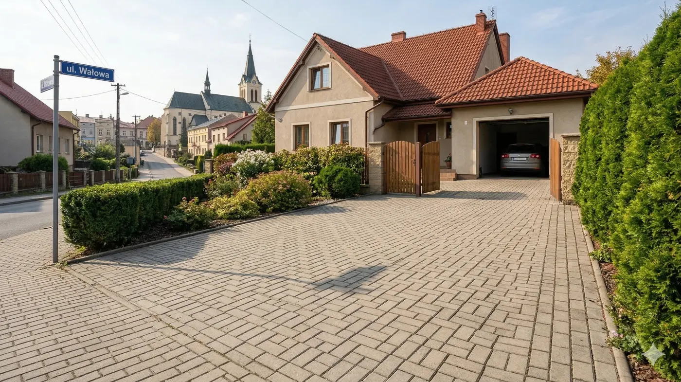 Podjazd z kostki brukowej